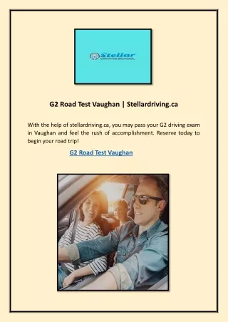Vaughan Driving Instructor | Stellardriving.ca