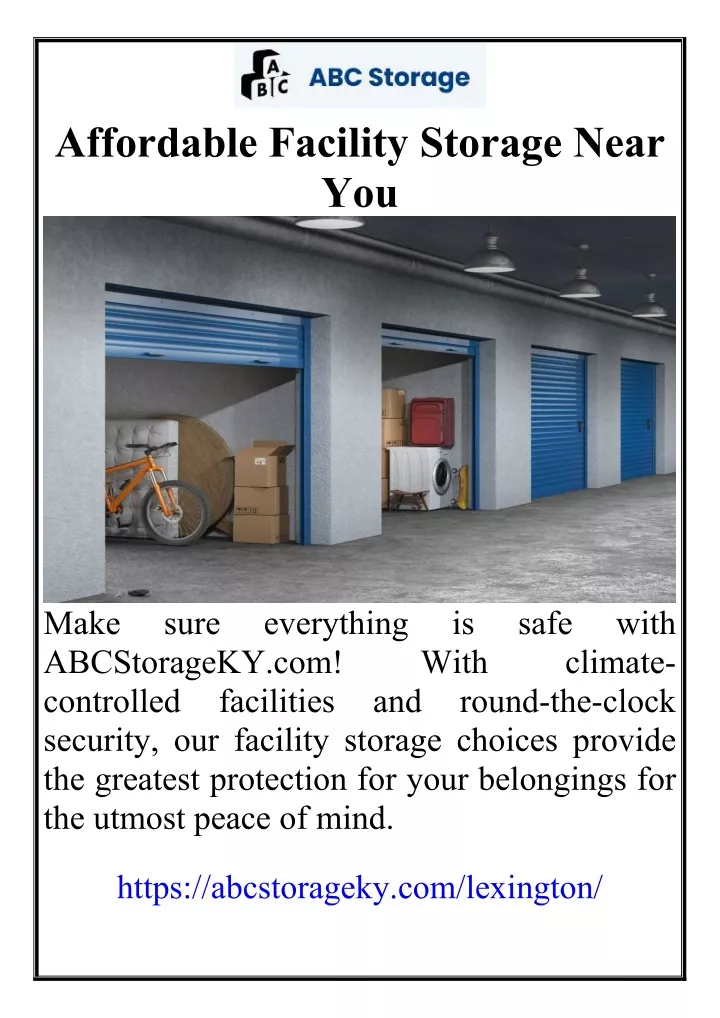 affordable facility storage near you