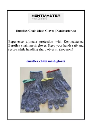Euroflex Chain Mesh Gloves | Kentmaster.nz