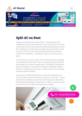 Split AC on Rent