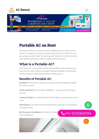 Portable AC on Rent