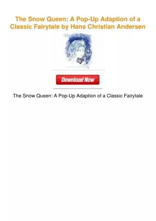 The Snow Queen: A Pop-Up Adaption of a Classic Fairytale by Hans