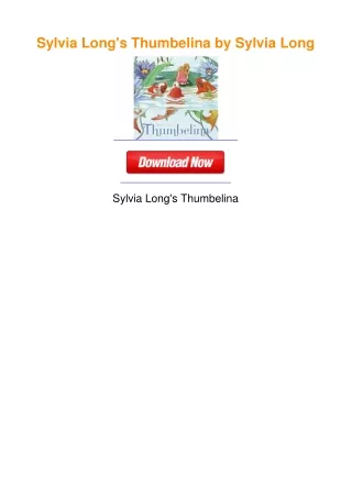 Sylvia Long's Thumbelina by Sylvia Long