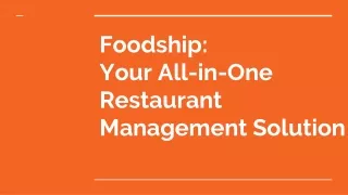 Foodship slide