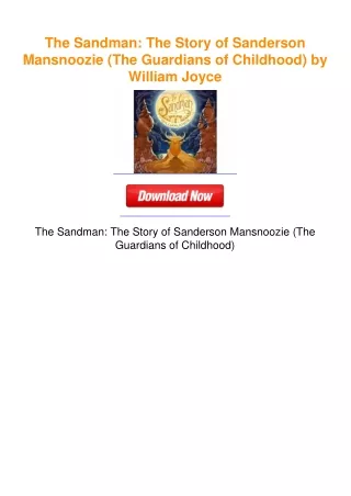 The Sandman: The Story of Sanderson Mansnoozie (The Guardians of