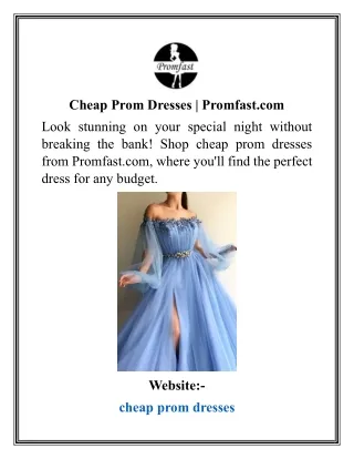 Cheap Prom Dresses  Promfast