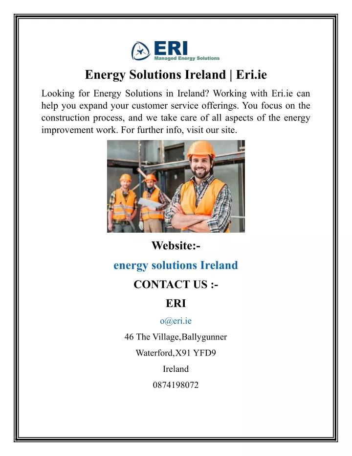 energy solutions ireland eri ie