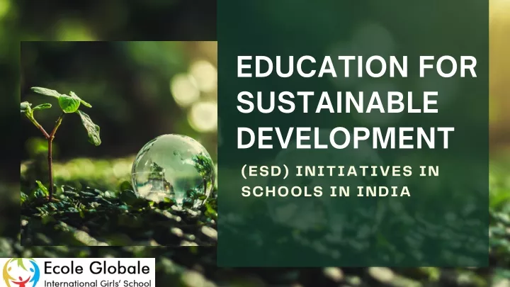 education for sustainable development