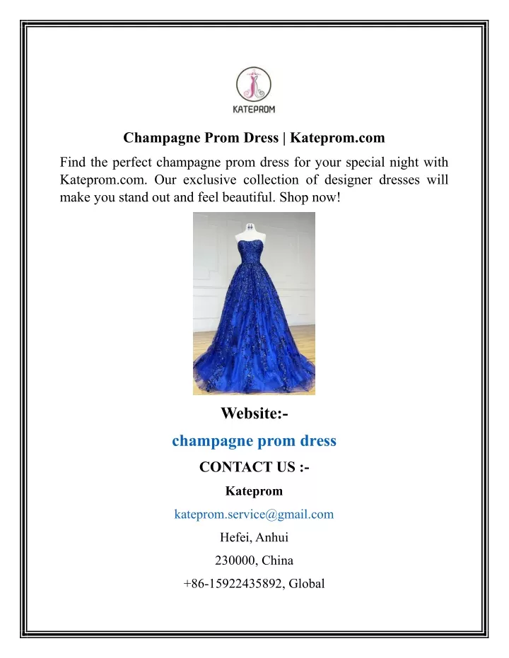 champagne prom dress kateprom com