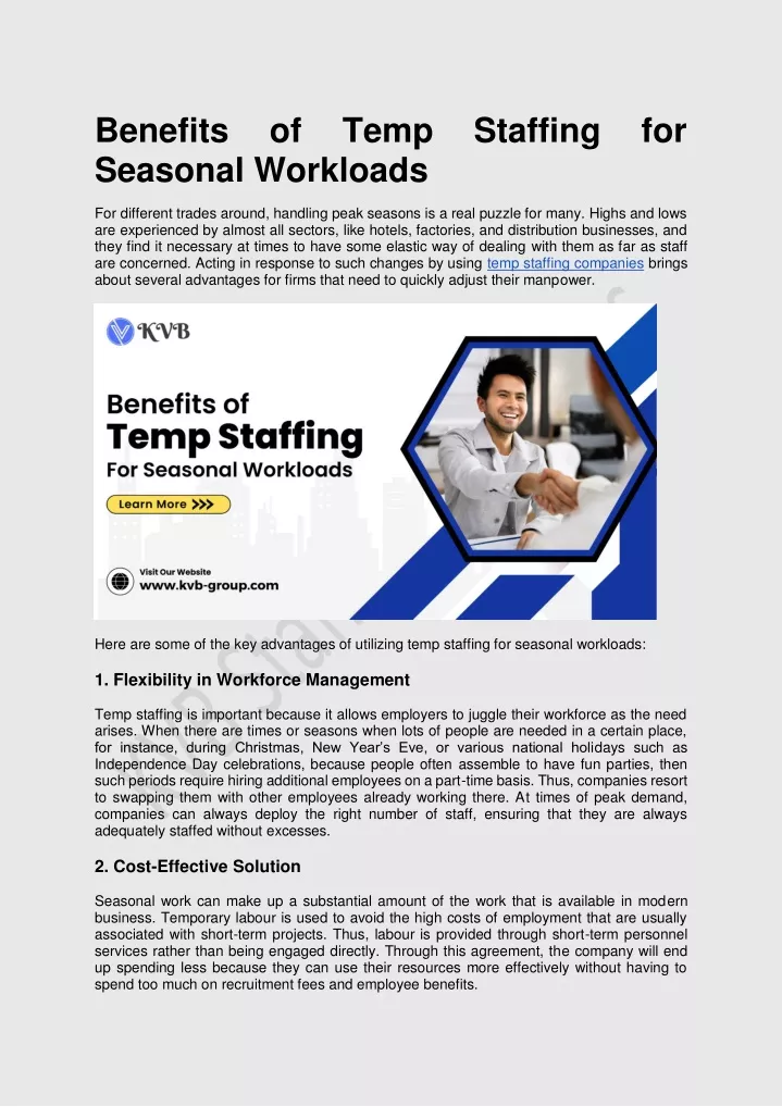 benefits seasonal workloads