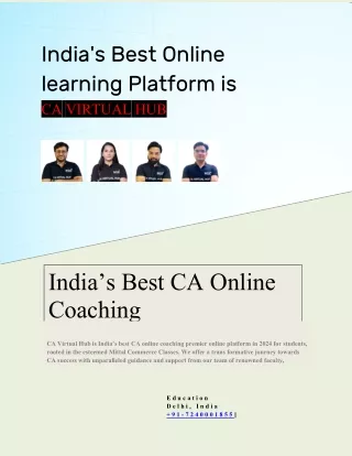 Which are the Best CA Online Coaching Websites