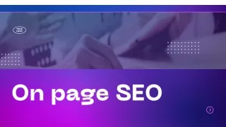On page SEO