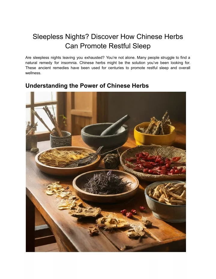 sleepless nights discover how chinese herbs