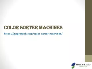 Color Sorter Machines, Automated Color Sorting Machine Supplier, Color Sorting E