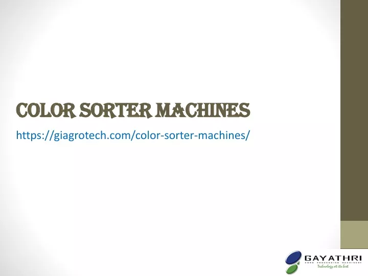 color sorter machines