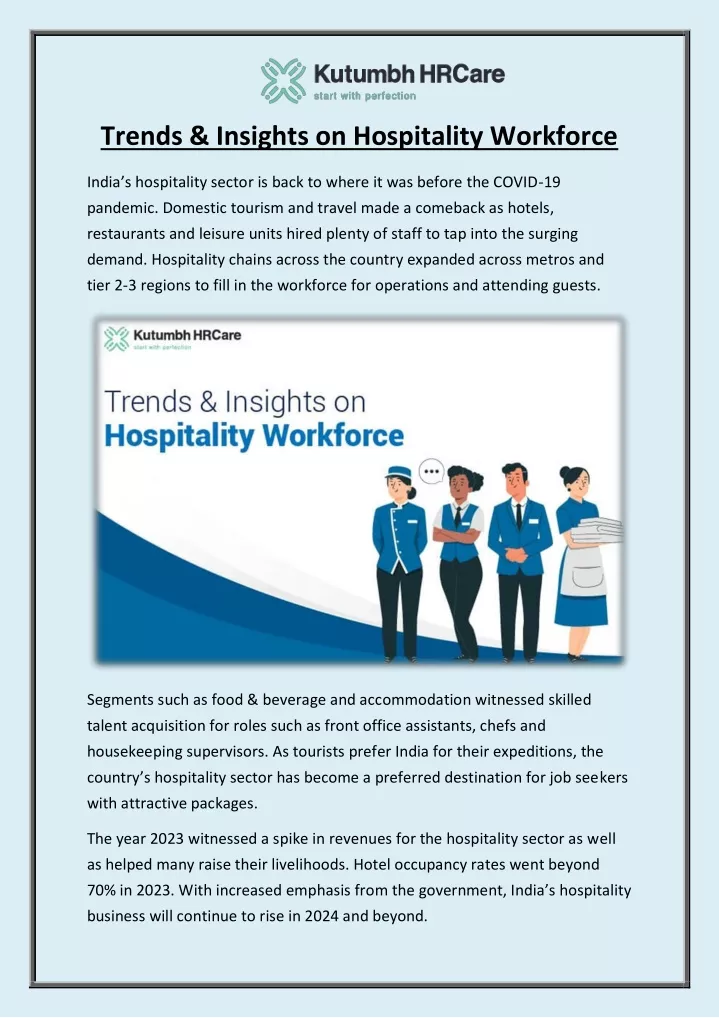 trends insights on hospitality workforce