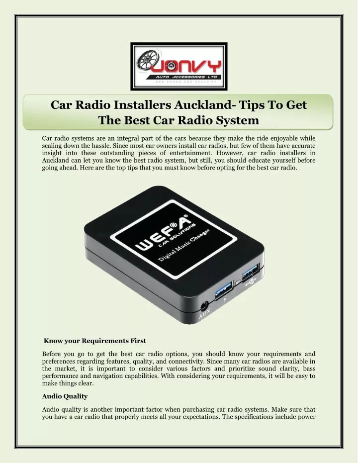 car radio installers auckland tips