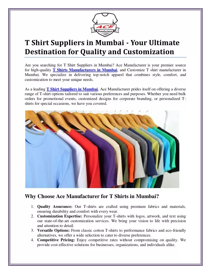 t shirt suppliers in mumbai your ultimate