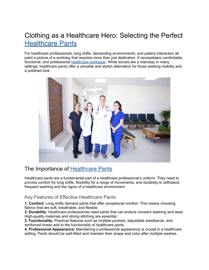 clothing as a healthcare hero selecting