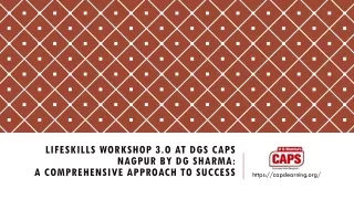 LifeSkills Workshop 3.O at DGS CAPS Nagpur