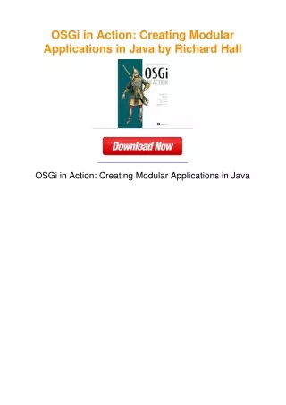 OSGi in Action: Creating Modular Applications in Java by Richard Hall