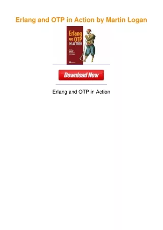 Erlang and OTP in Action by Martin Logan
