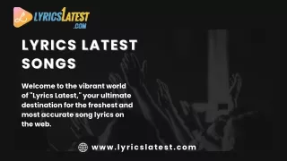 All new Songs with Lyrics - LyricsLatest