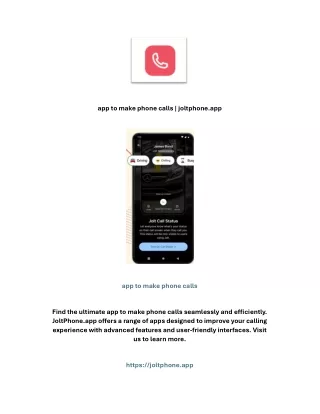 app to make phone calls | joltphone.app