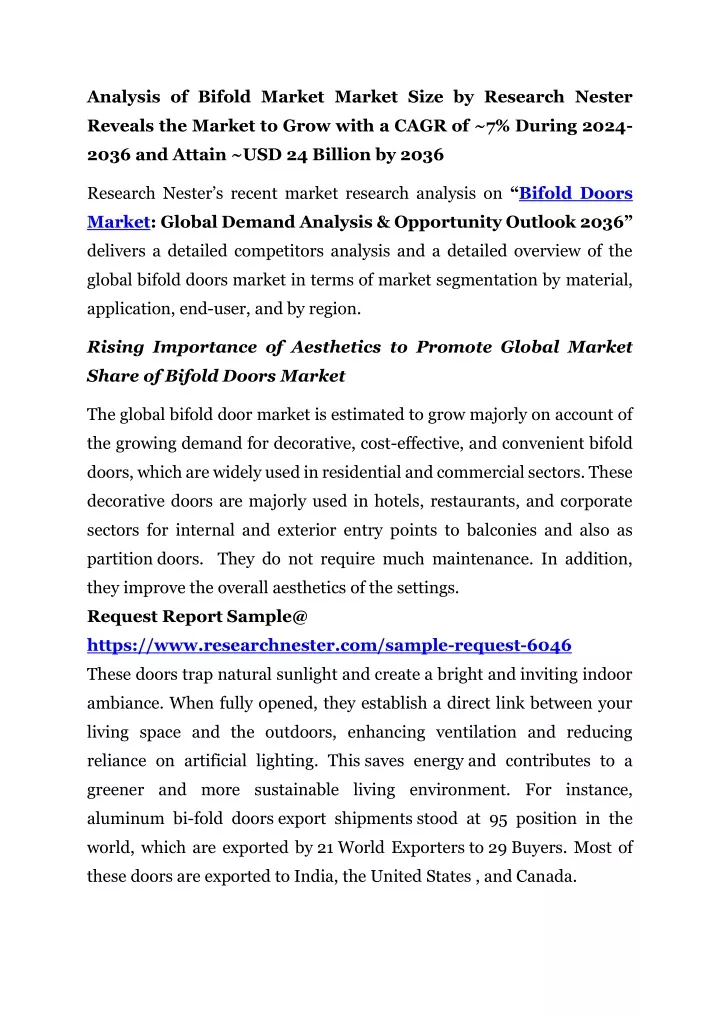 analysis of bifold market market size by research