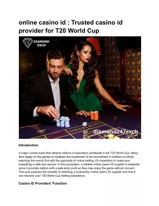 online casino id _ Trusted casino id provider for T20 World Cup