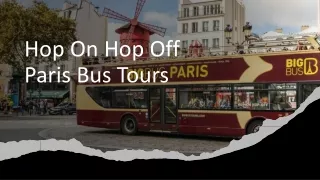 Hop On, Hop Off Adventure in Paris