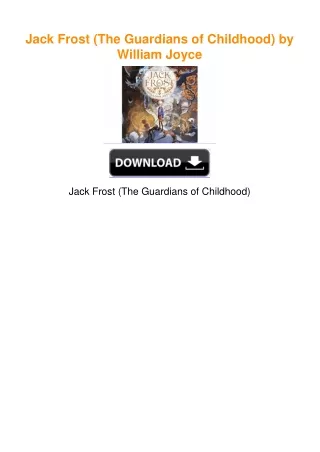 Jack Frost (The Guardians of Childhood) by William Joyce