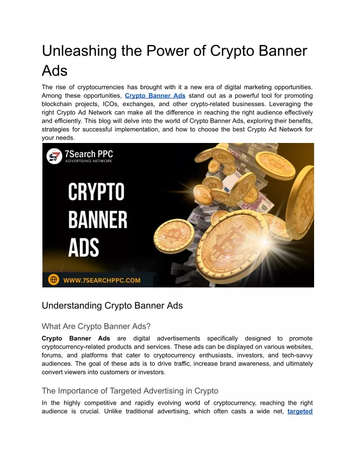 unleashing the power of crypto banner ads