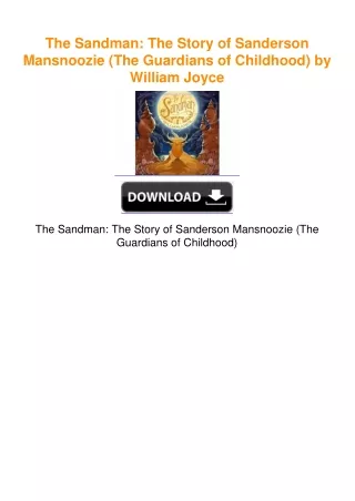 The Sandman: The Story of Sanderson Mansnoozie (The Guardians of