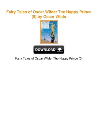 Fairy Tales of Oscar Wilde: The Happy Prince (5) by Oscar Wilde