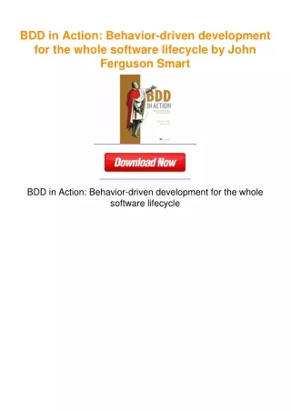 BDD in Action: Behavior-driven development for the whole software