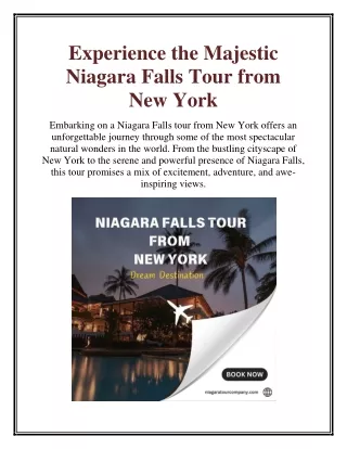 Experience the Majestic Niagara Falls Tour from New York