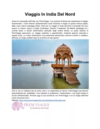 Viaggio In India Del Nord