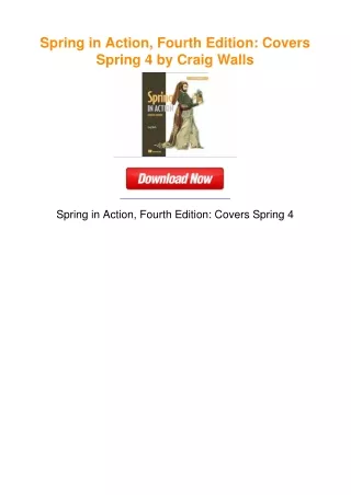 Spring in Action, Fourth Edition: Covers Spring 4 by Craig Walls