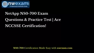 NetApp NS0-700 Exam Questions & Practice Test | Ace NCCSSE Certification!