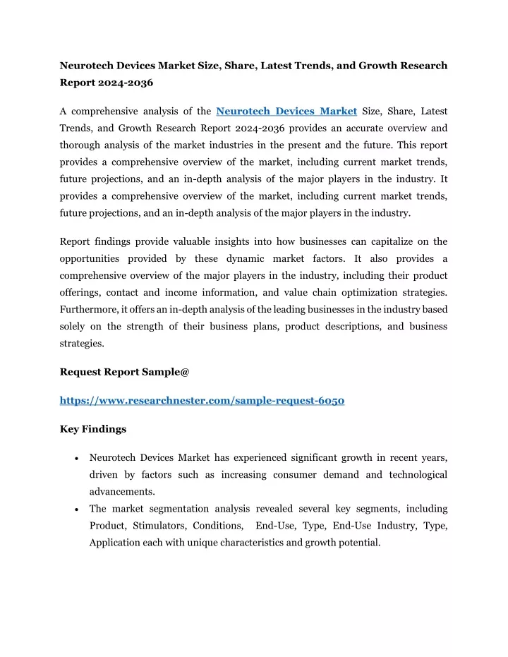 neurotech devices market size share latest trends