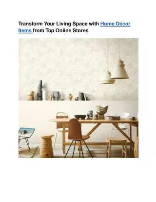transform your living space with home d cor items
