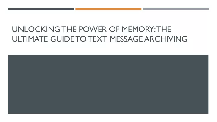 unlocking the power of memory the ultimate guide