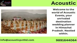 Destination Wedding Planner In Himachal Pradesh