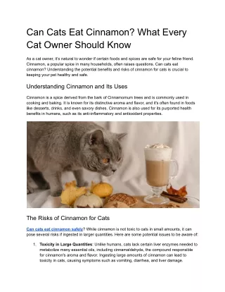 Can Cats Eat Cinnamon? What Every Cat Owner Should Know