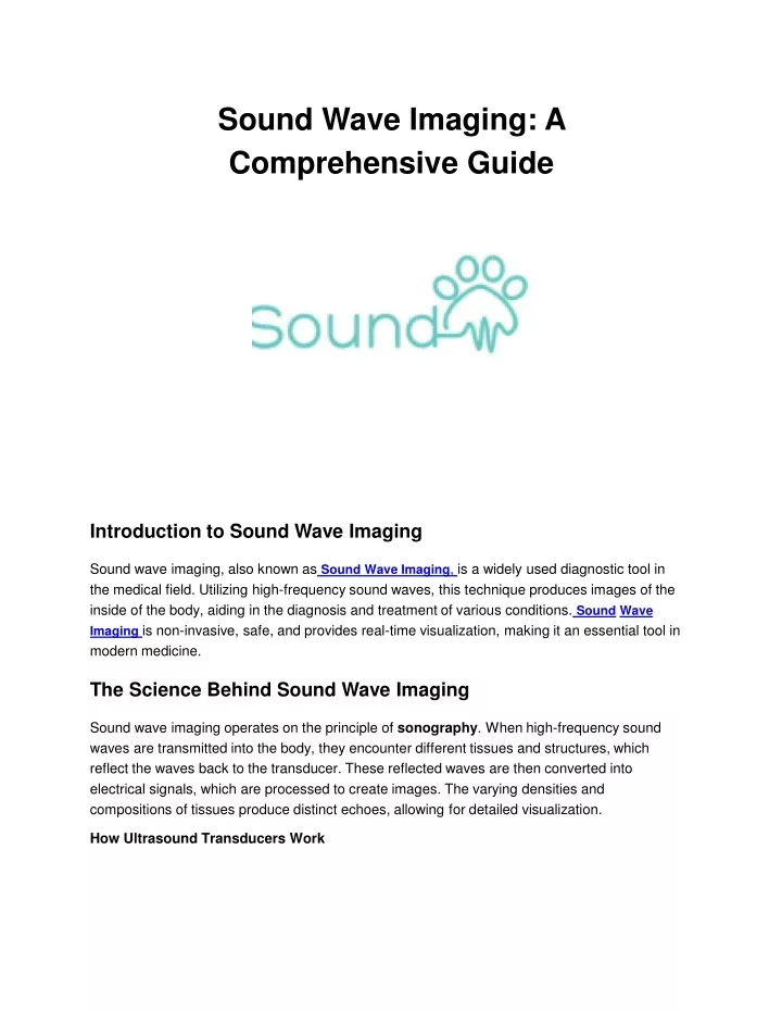 sound wave imaging a comprehensive guide