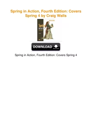 Spring in Action, Fourth Edition: Covers Spring 4 by Craig Walls