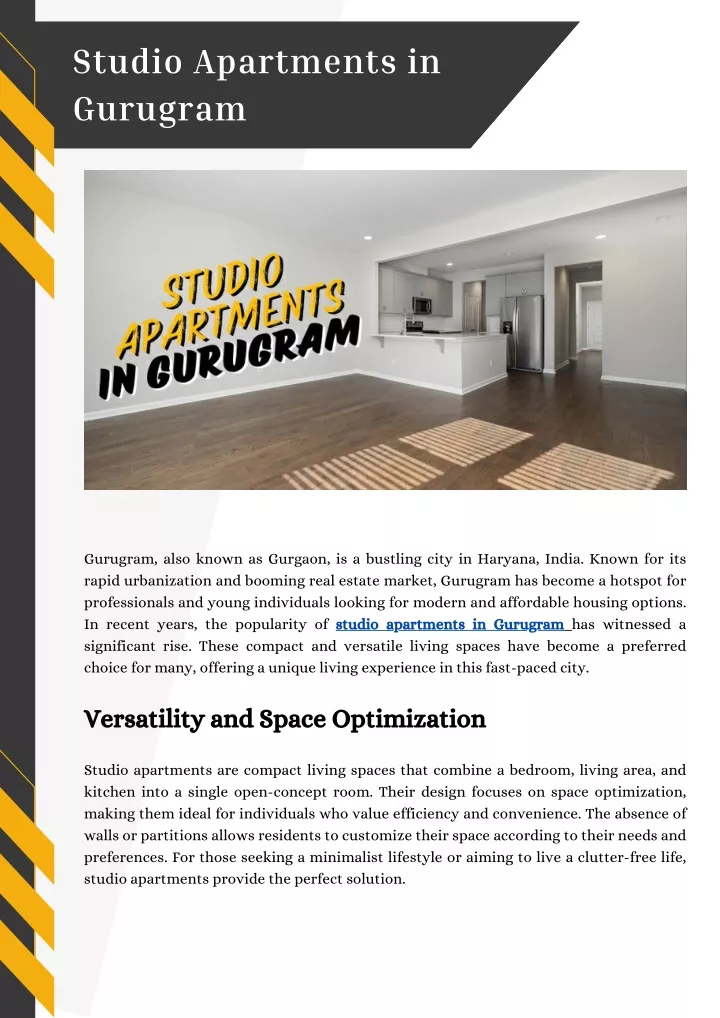 studio apartments in gurugram