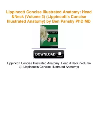 Lippincott Concise Illustrated Anatomy: Head & Neck (Volume 3)