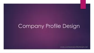 Comprehensive Company Profile Design and Services Overview